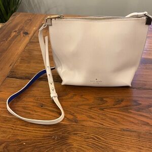 Kate Spade Cream Crossbody Bag with Blue Lining